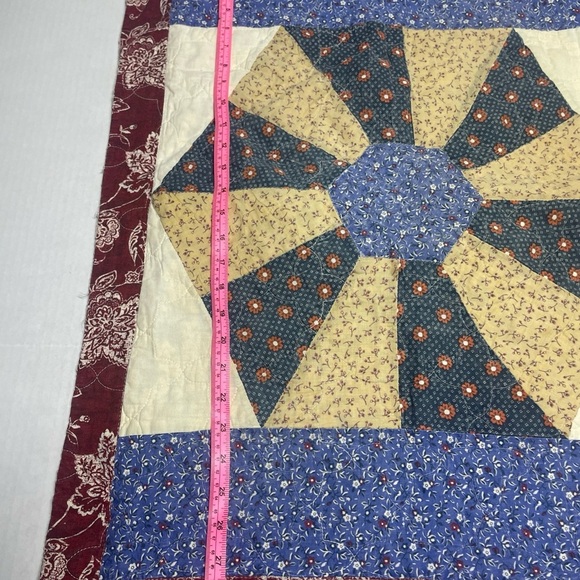 Vintage Patchwork Quilt with Floral Patterns pillow sham - Picture 10 of 13